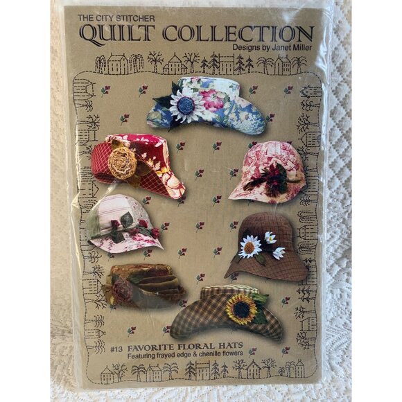 The City Stitcher Favorite Floral Hats Pattern #13 - uncut - Picture 7 of 9